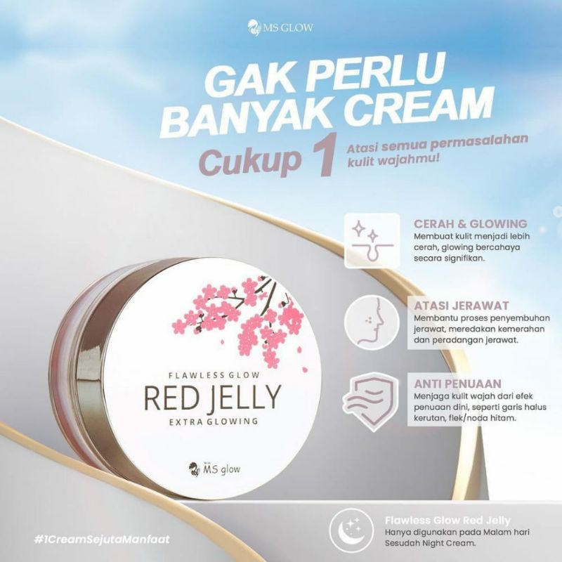 Ms glow red jelly dijamin original 100%