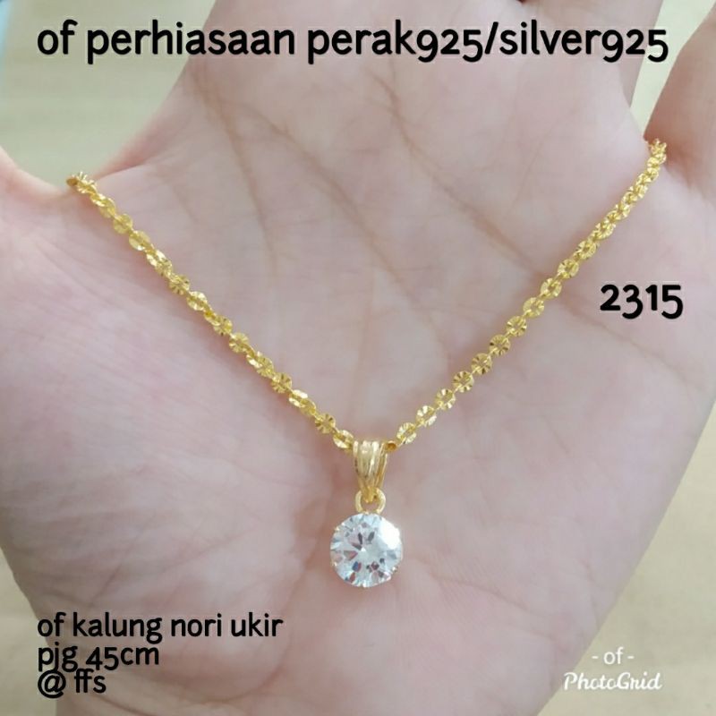 KALUNG NORI UKIR LIONTIN DESI 1GRAM GOLD PERAK925/SILVER925 KD.
