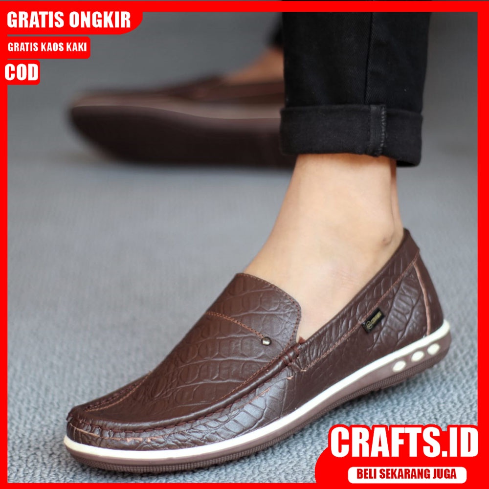 CRAFTS - Sepatu Formal Pria Sepatu Pria Casual Pantofel Kerja Kulit Asli