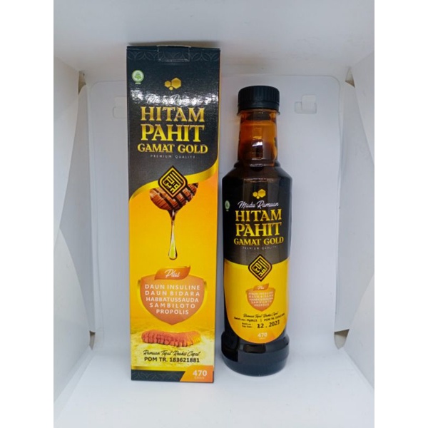 Madu Ramuan HITAM PAHIT GAMAT GOLD EL MADINAH 470 Gr Madu Pahit El Madinah Untuk Diabetes dan Stroke