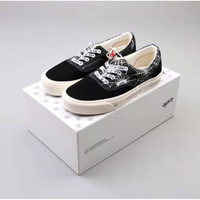 VANS ERA VAULT OG X GOODHOOD BLACK WHITE ORIGINAL 100%