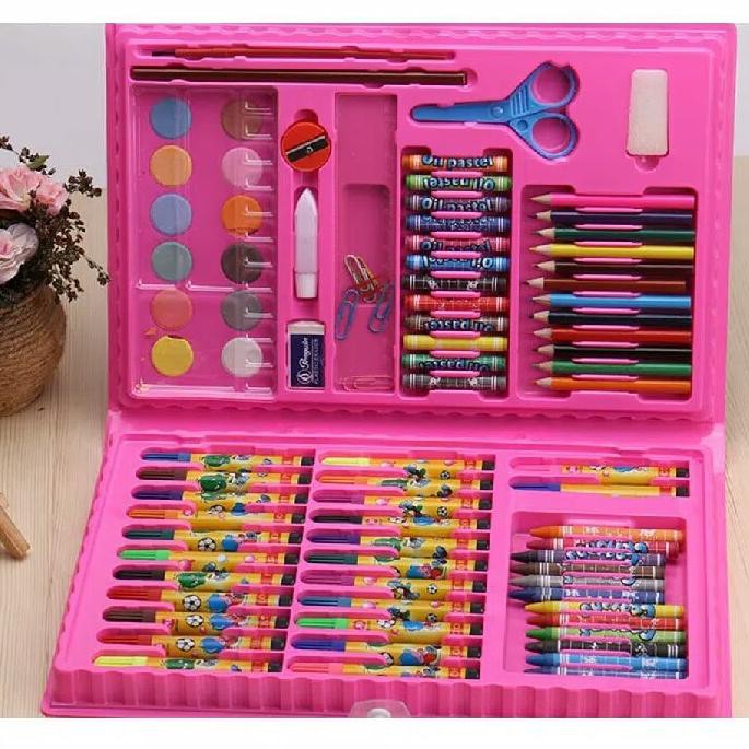 

MUMPUNG LAGI DISKON@ PENSIL WARNA SPIDOL WARNA CAT AIR CRAYON COLOURING SET ISI 86 PCS KADO Janggan