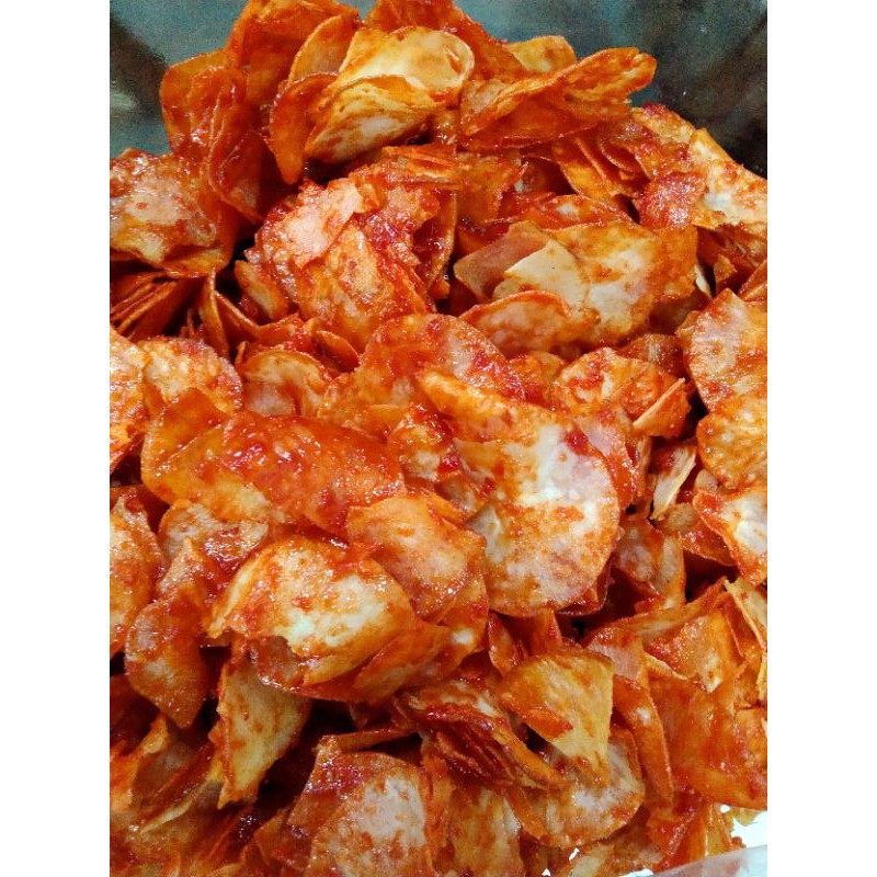 

500 gram keripik singkong Padang / keripik singkong cabe balado
