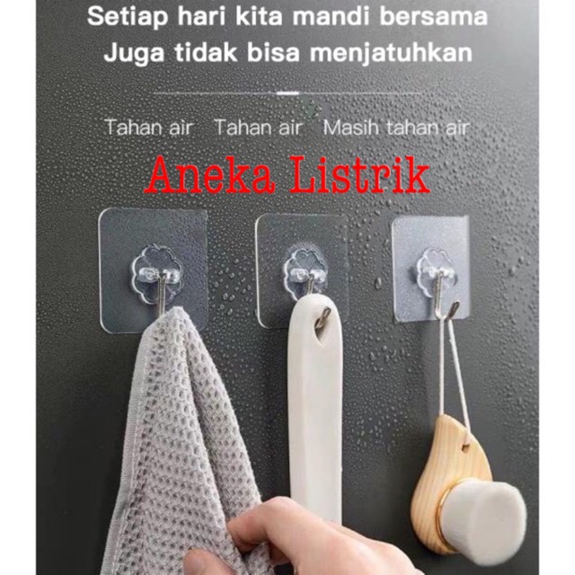 GANTUNGAN HOOK MAGIC TEMPEL HOOK AJAIB AKSESORI KAMAR MANDI KAIT DIPASANG DINDING BEBAS PAKU BAGUS