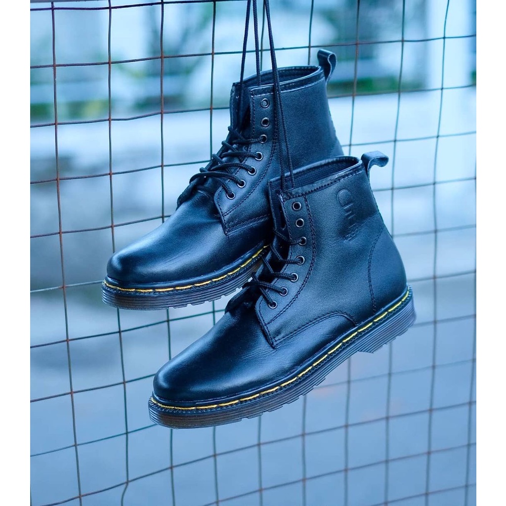 SEPATU KULIT AZCOST FOOTWEAR VAMOS BLACK ORIGINAL