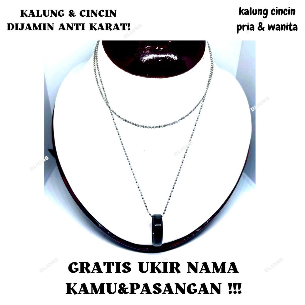 KALUNG LIONTIN CINCIN PRIA,KALUNG CINCIN PRIA,KALUNG CINCIN WANITA,GRATIS UKIR NAMA