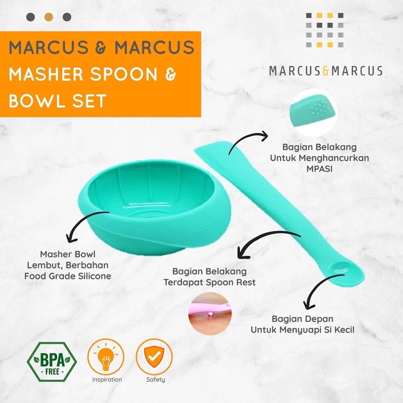 Marcus &amp; Marcus Masher spoon and bowl set