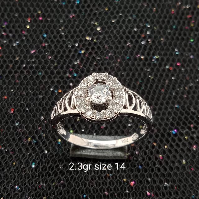 Cincin Emas 17 K - Putih 2.3gr Kadar 750 - 2498