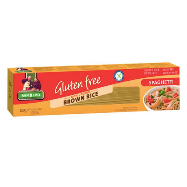 

SANREMO GLUTEN FREE ORG BROWN RICE SPAGHETTI 250 GR