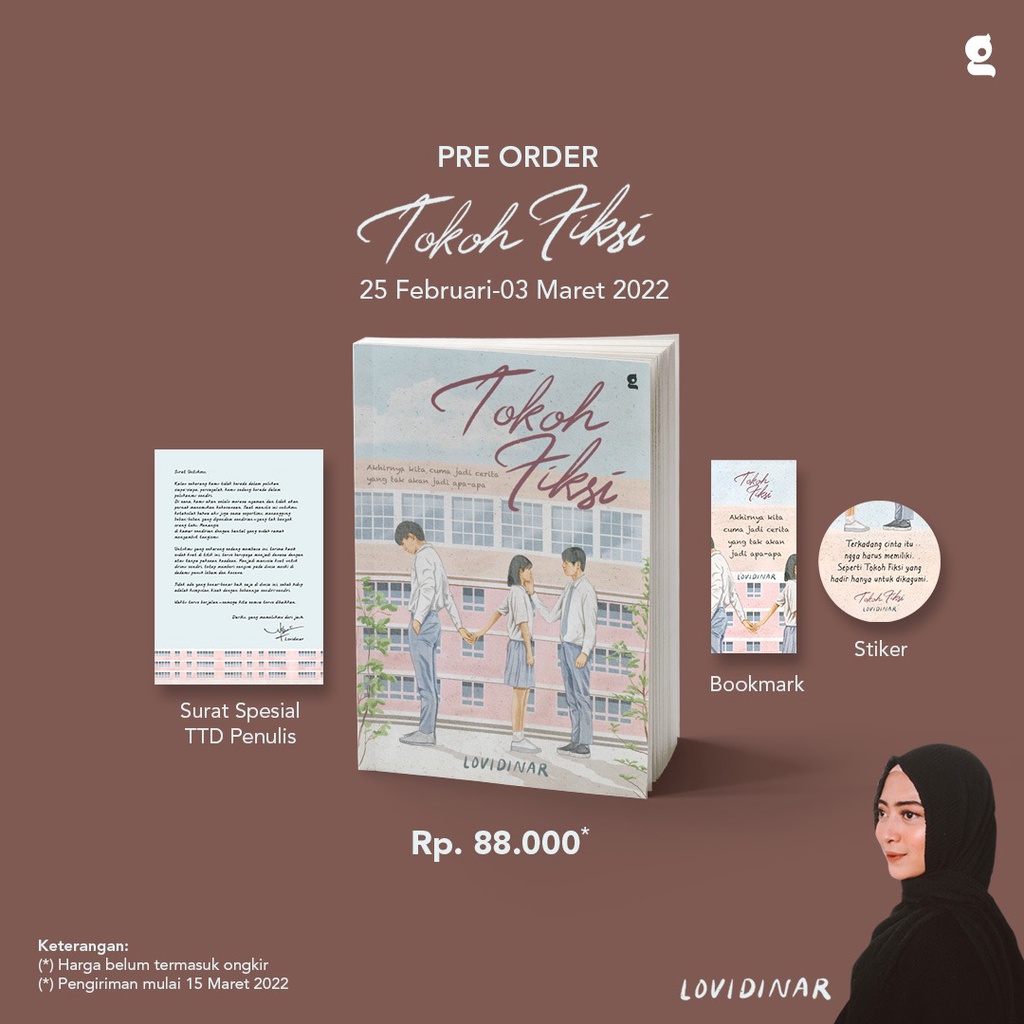 Novel TOKOH FIKSI (Lovidinar) + Bonus-3