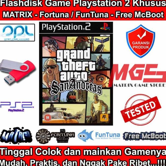 BISA COD Flashdisk Game PS2 PS 2 GTA San Andreas Bahasa Indonesia