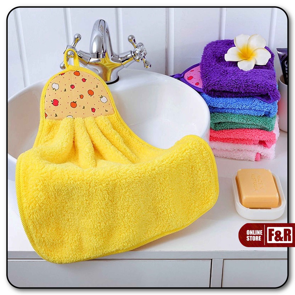 Lap Tangan Handuk Lembut Gantung Kain Lap Tangan Serbet Tangan Serbet Gantung Hand Towel Microfiber