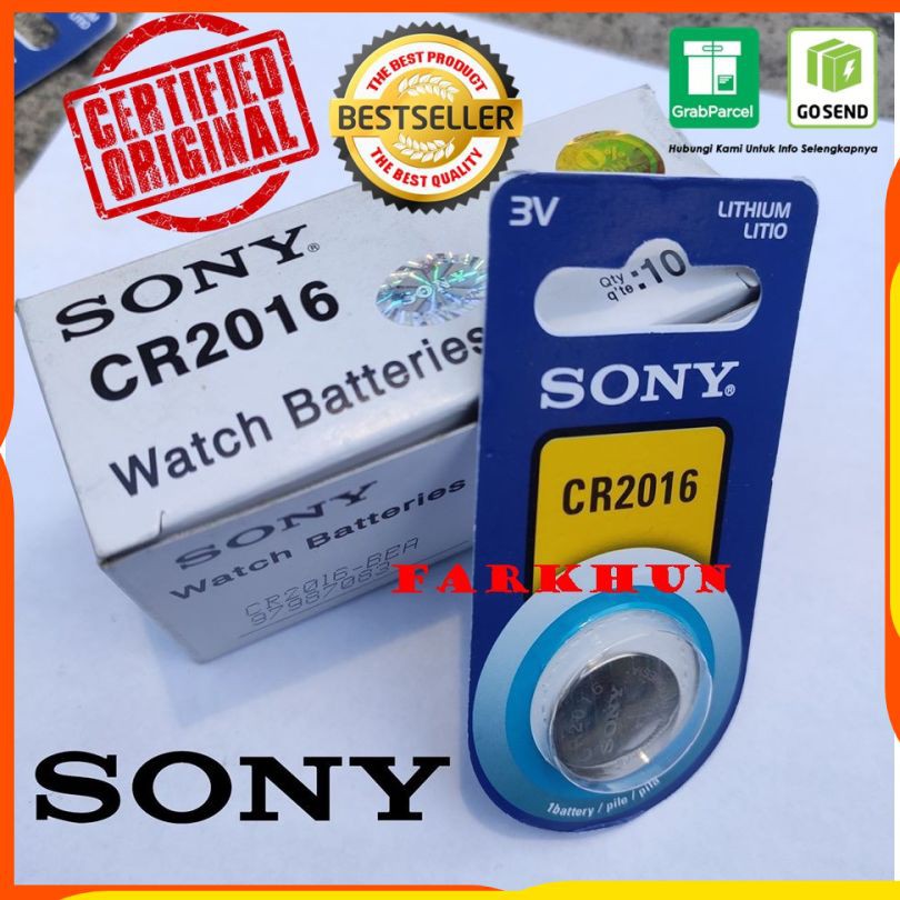 BATTERY ORI SONY CR2016 TERMURAH BATERAI CR 2016 LITHIUM 3V CR-2016 BATRE BATREI ORIGINAL BATERI 3 V