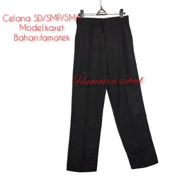 

CELANA SD/SMP/SMA KARET HITAM PANJANG SERAGAM SEKOLAH SIZE: 24 s/d 42 - Hitam, 24-25