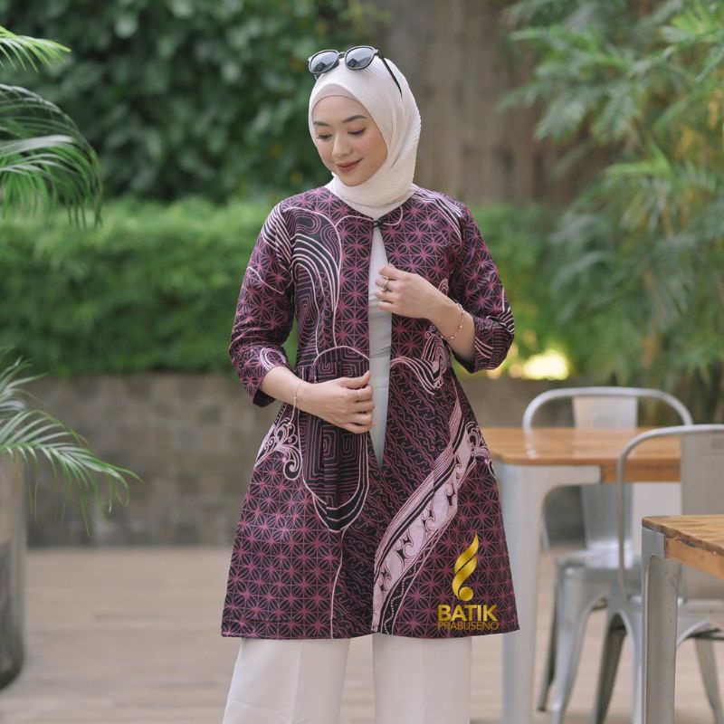 Erlina Outer Batik Prabuseno / Blazer Batik Wanita Prabuseno / Atasan Wanita