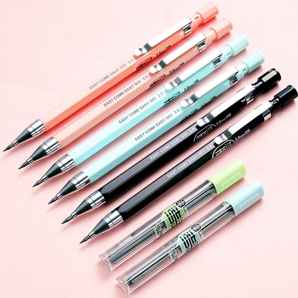 【SALE】2.0mm Candy Color Mechanical Pencil Drawing Writing 2B Propelling Pencils for Kids Girls Gift School Supplies Korean Stationery