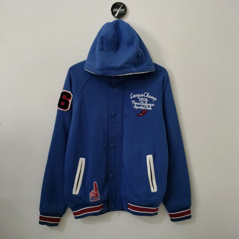 New Balance Sherpa ZipHoodie. Biru. unisex