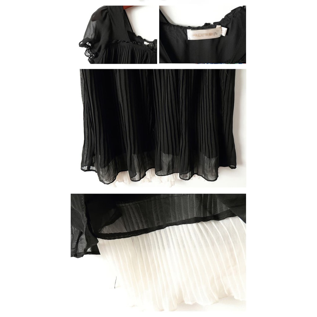 BL04 elegant black blouse import