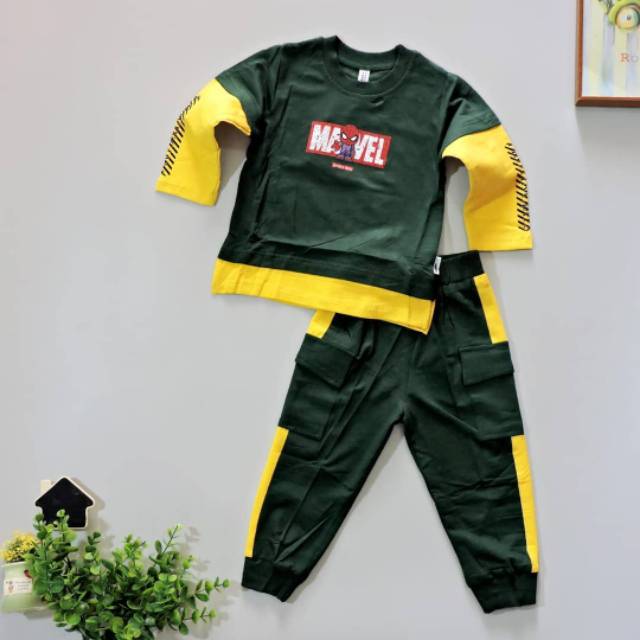 SETELAN ANAK PREMIUM SWEATER MARVEL (PREMIUM IMPORT)