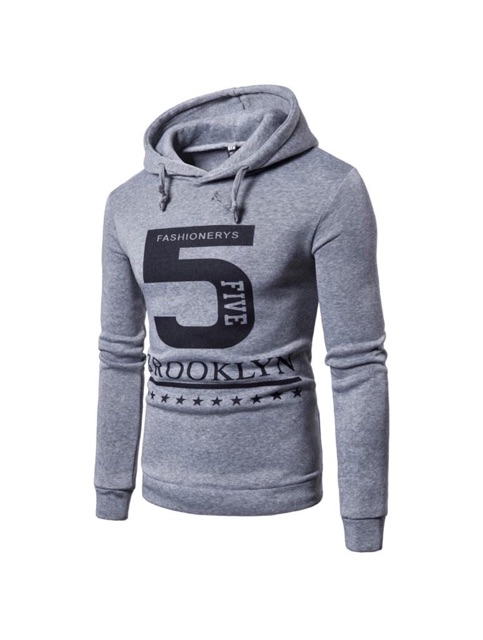 Sweater Hoodie Cowok Five Sweter Hood Pria Kekinian Fashion