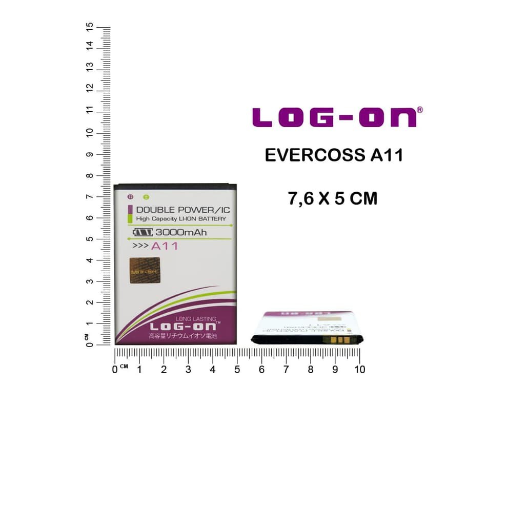 BATERAI EVERCOSS A11 - LOG ON DOUBLE POWER BATTERY BATRE