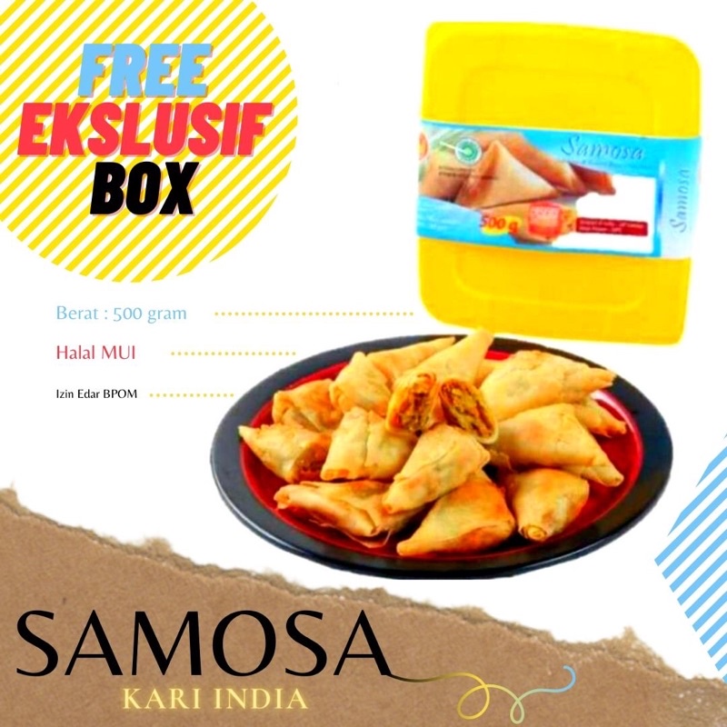 Samosa Kari India isi 25 Kemasan Box