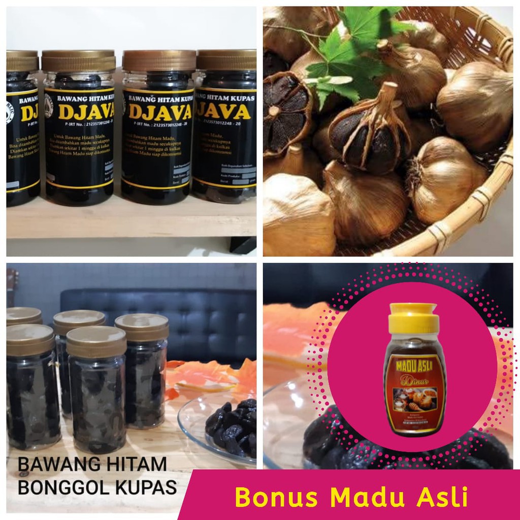 Camilan Herbal Penurun Asam Urat Kolesterol Hipertensi Bawang Hitam Kating Black Garlic Plus Madu