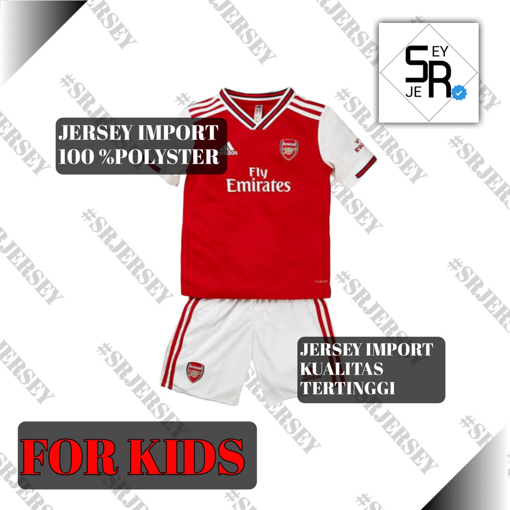 Jersey anak  arsenal home 2021 2021 import High quality 