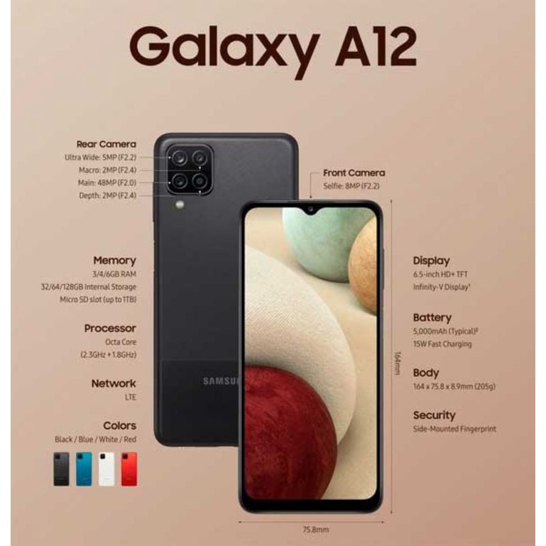 Samsung A12 4/128 GB & 6/128 GB