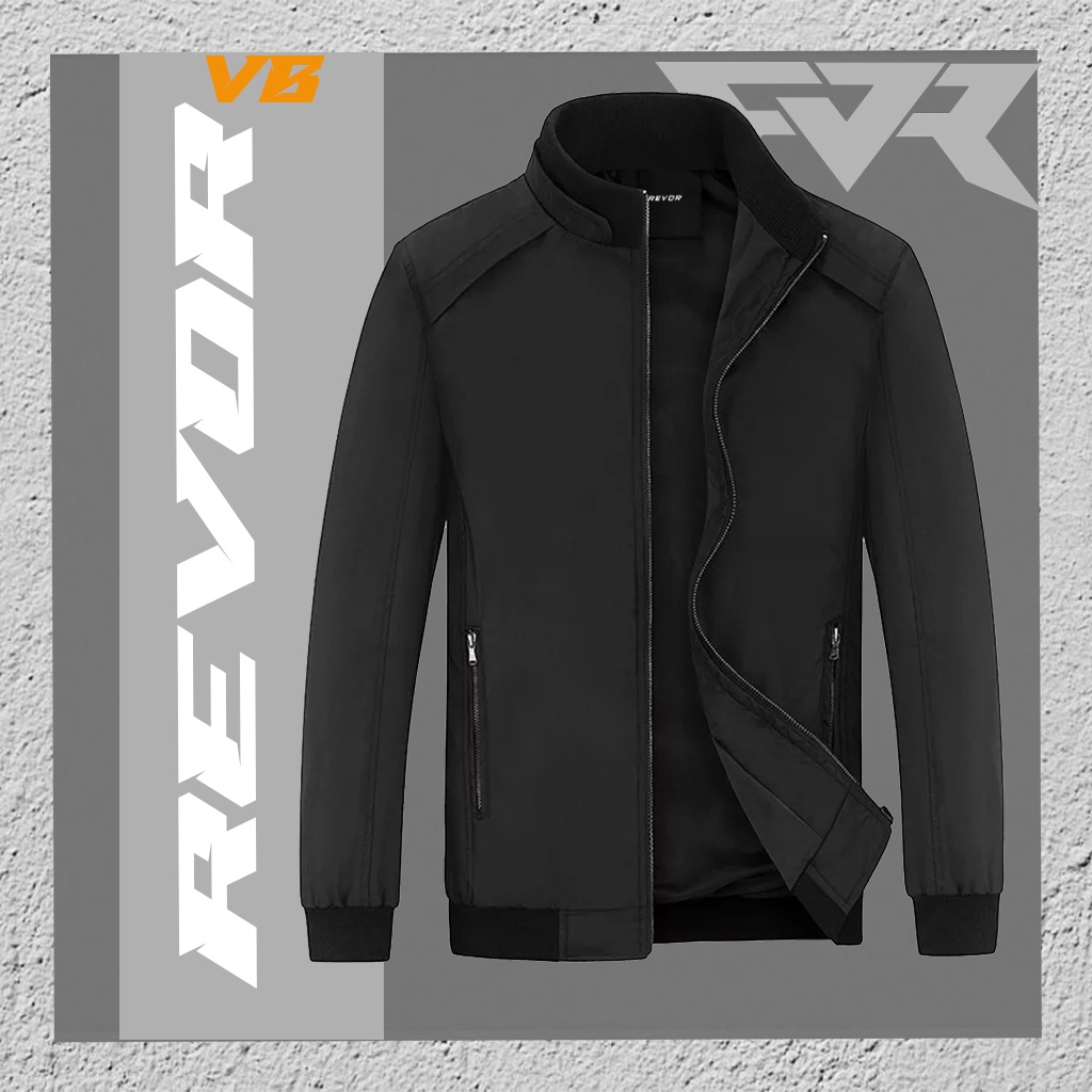 Revor VB Jaket Motor Styles Waterproof Pria Army/gray/navy/black