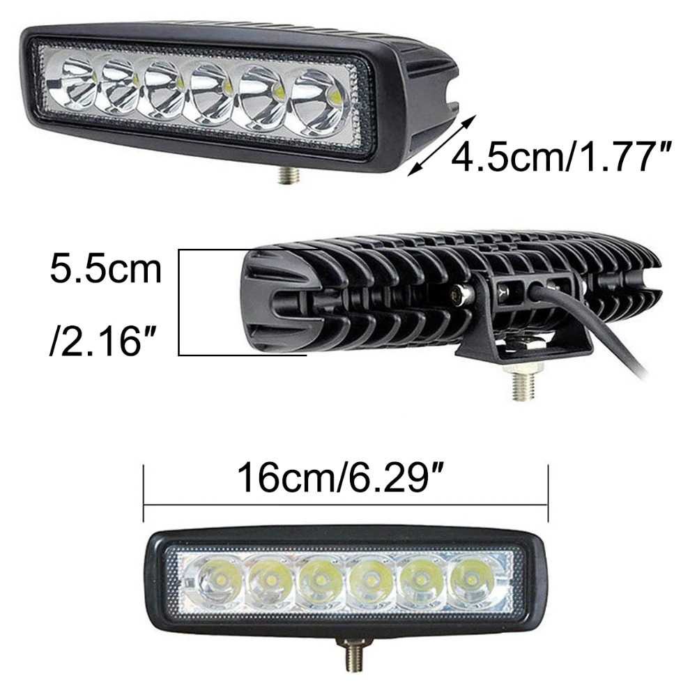 DRL Worklight Lampu LED Headlight Mobil Offroad 18W - LM42 1 Pcs