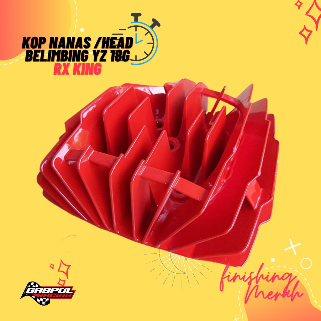 [SUDAH SQUISH] KOP NANAS RX KING KOP NANAS YZ 18g HEAD SILINDER RX K RX S RX Z  RX SPESIAL MERAH