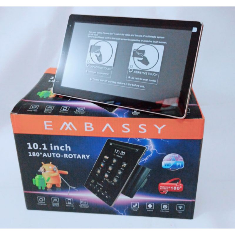 Head Unit Android Embassy Rotary 10 Inch Ram 2