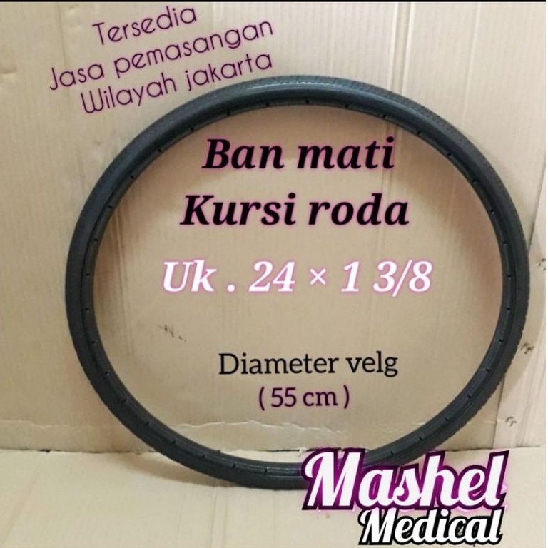 ban mati kursi roda ukuran 24 x 1 3/8