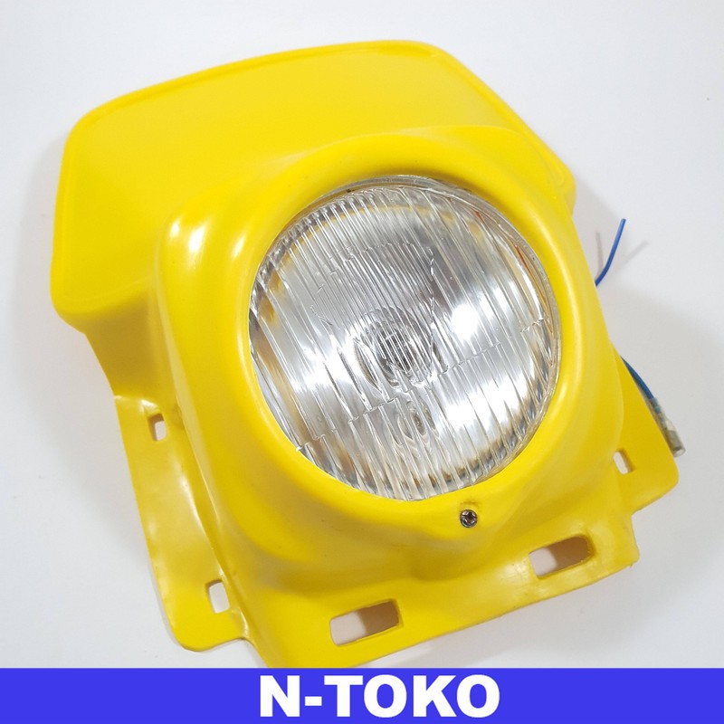 Headlamp Lampu Depan Motor Jadul Vintage Trail Klasik LED ELBA Kuning