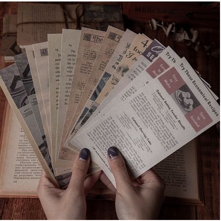 

8 Design Kraft Paper Pack 160x85mm - Antique Bookstore Series (60pcs)