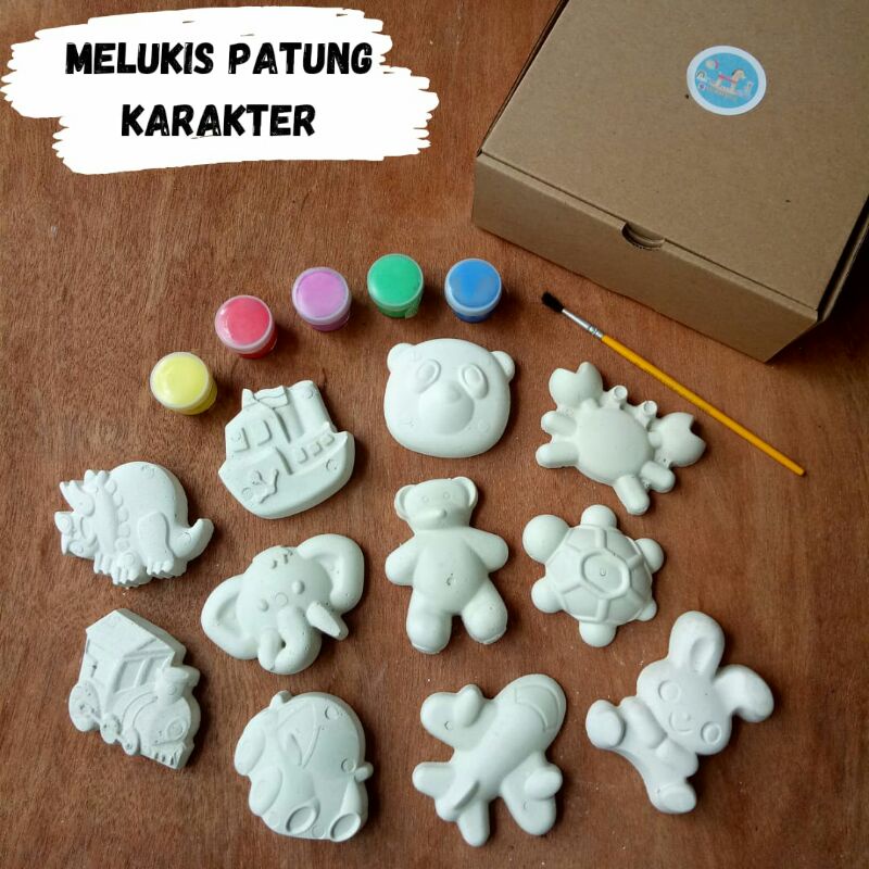 Melukis Patung Karakter / Paket Melukis / Mewarnai Patung Karakter