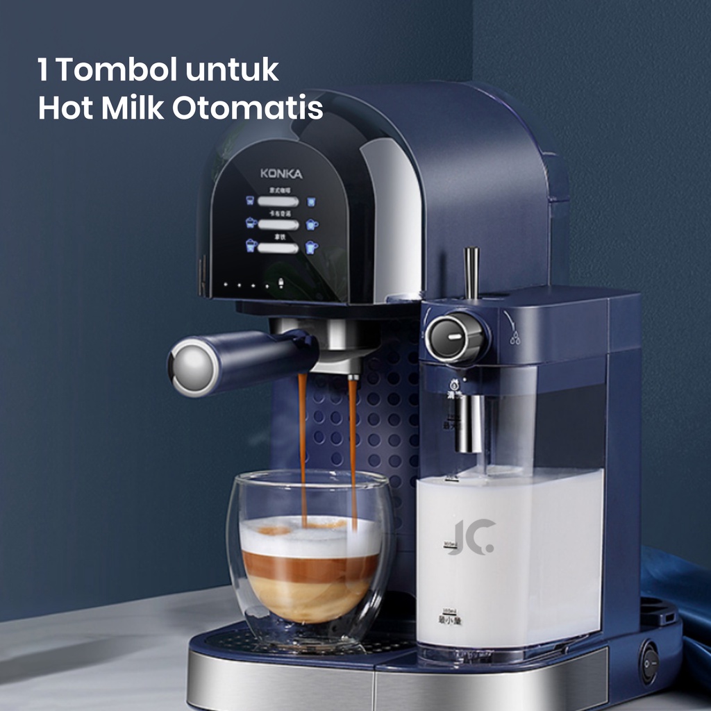 KONKA Mesin Kopi Espresso Coffee Machine Auto Milk Frother - KCF-1001