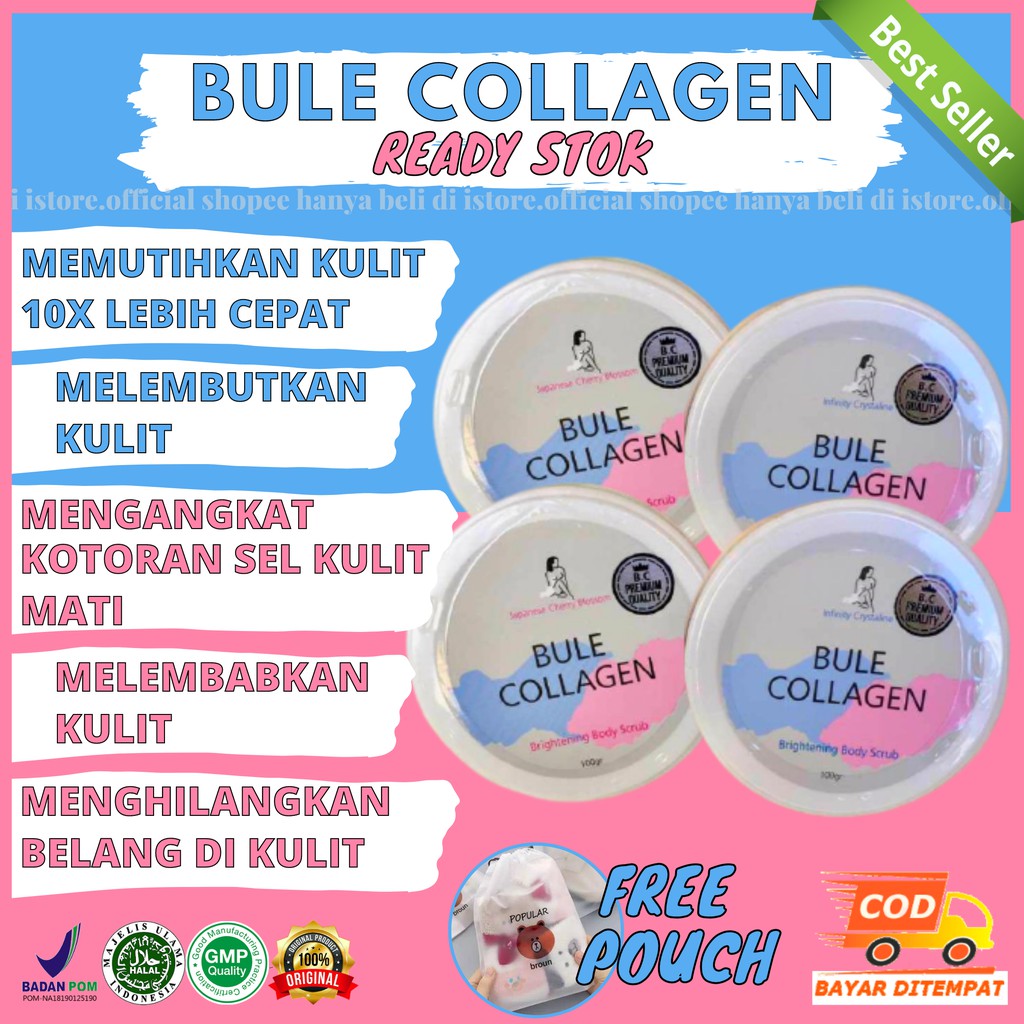 [ AGEN RESMI ] BULE COLLAGEN / SCRUB BULE COLLAGEN / BULE COLAGEN