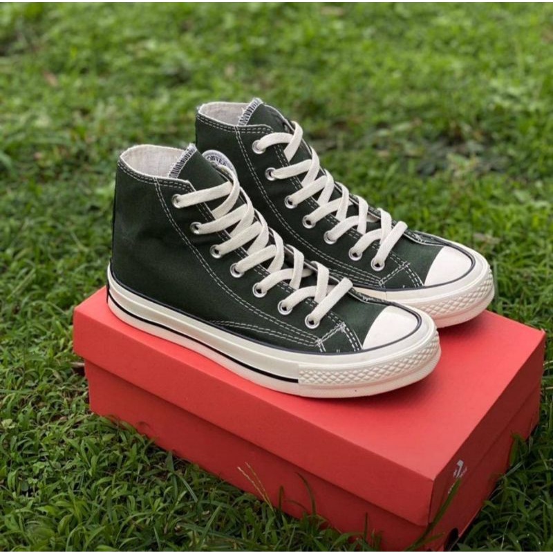 [BISA COD] CONVERSE 70'S HIGH GREEN ARMY PREMIUM