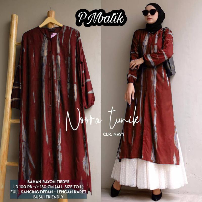 NEW TUNIK MOTIF TIEDYE  LD 110 PB 100 KANCING DEPAN FULL AKTIF BAHAN RAYON