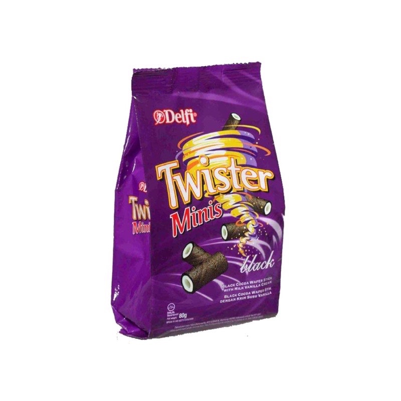 

Delfi Wafer Stick Twister Minis Black Vanila 80 gram