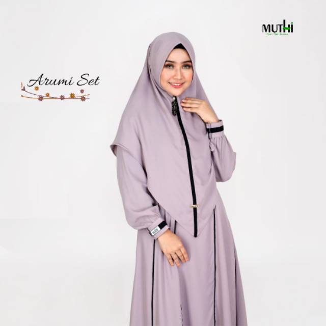 Gamis Jumbo Set Syari Premium Jumbo Kekinian Gamis Butik Set Hijab Adem Original Casual  "Arumi Set"