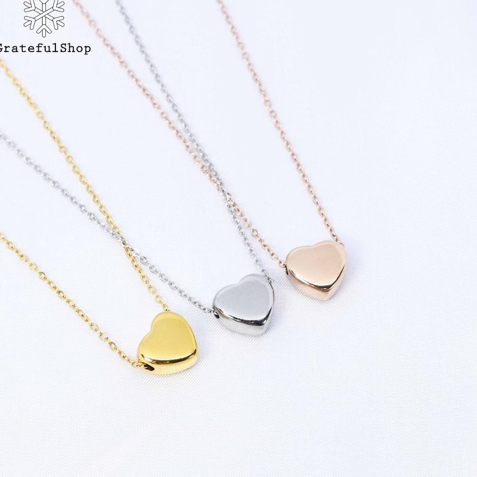 Murah Meriah Grateful - Agape Necklace Silver / Rosegold (Kalung Agape) (FREE UKIR / STAINLESS STEEL / ANTI KARAT)