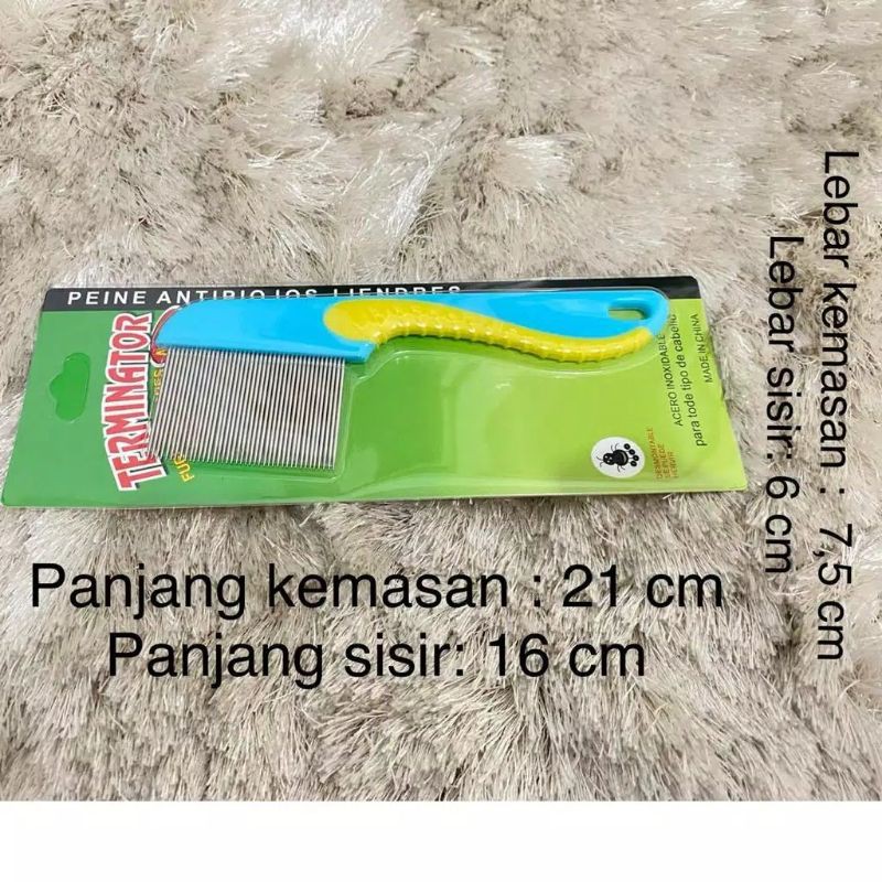 Sisir Kutu Logam / Serit Logam Kutu Dan Ketombe Gagang Terminator Panjang Harga Grosir