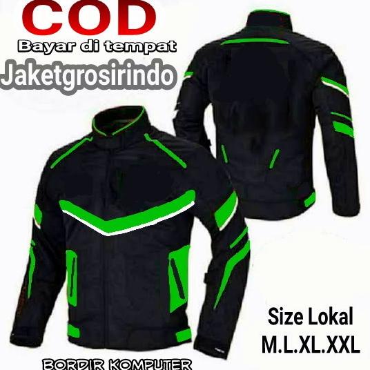 jaket pria polos hijau ojol