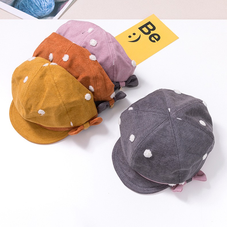 Topi Baret Anak Perempuan Import HT39 Topi Flat Cap