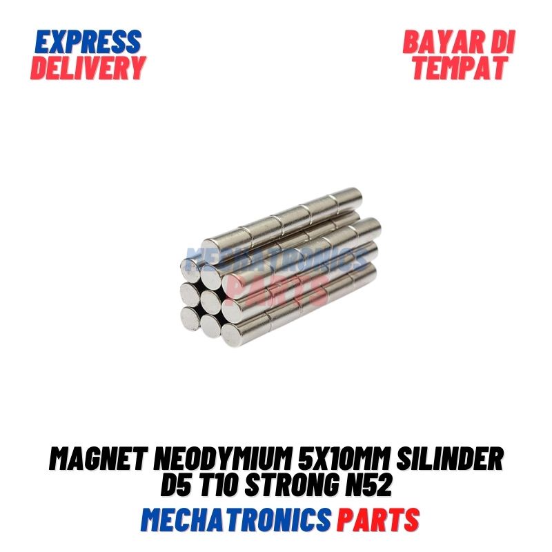 Magnet Neodymium 5x10mm Silinder D5 T10 Strong N52