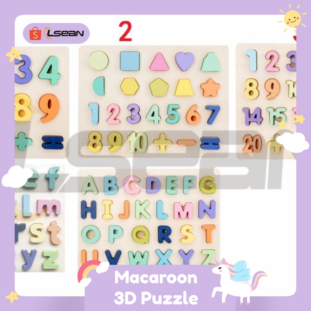 MAINAN EDUKASI MACAROON CHUNKY 3D PUZZLE