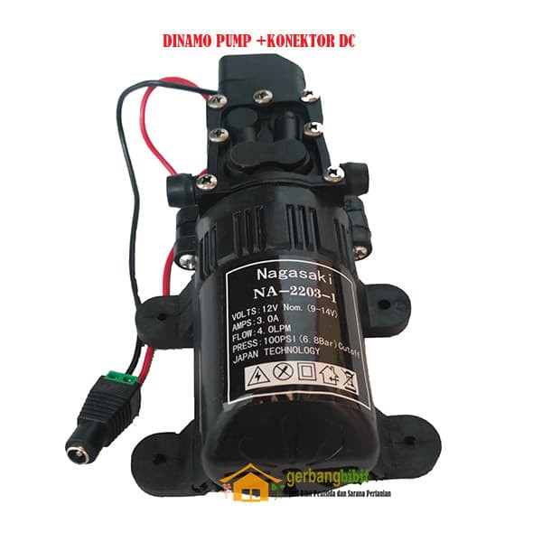 Dinamo pump high pressure dc 12 volt 3a bonus DC Konektor